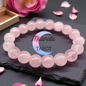 Pulsera de cuarzo rosa